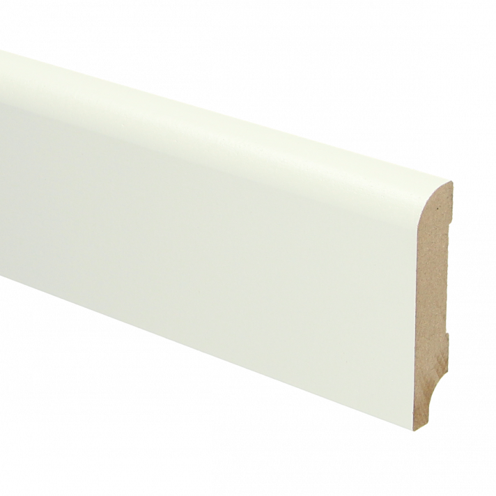 MDF Koloniale plint 70x15 wit voorgelakt RAL 9010 | 2.4 meter