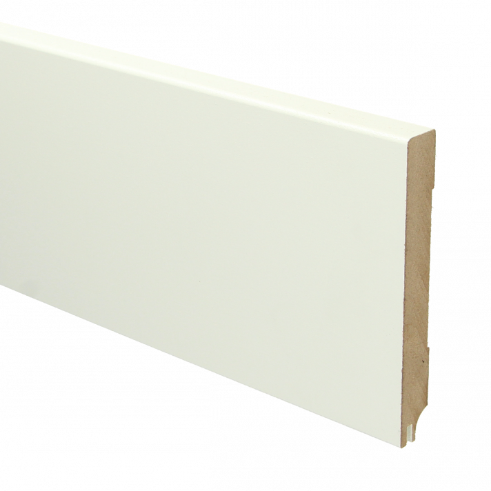 MDF Moderne plint 120x15 RAL 9010 + uitsparing | 2.4 meter