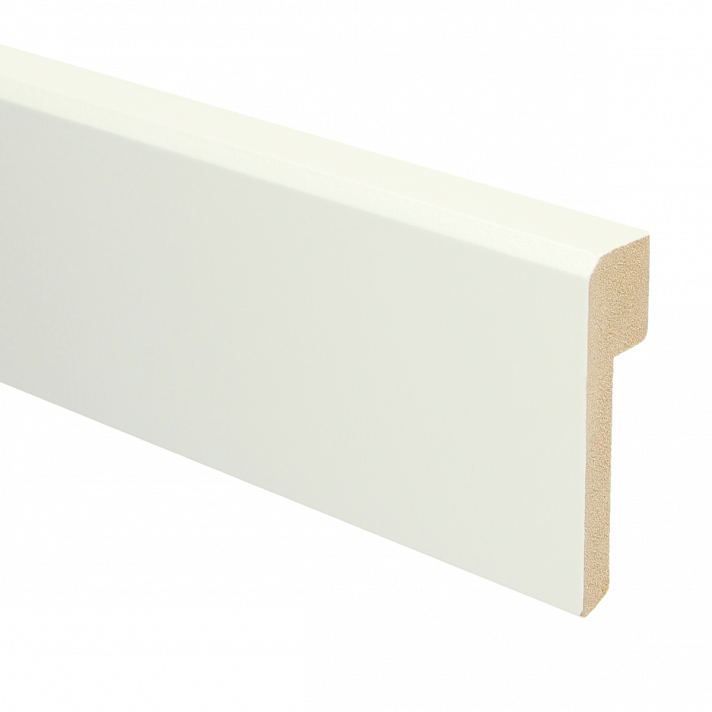 MDF Renovatieplint klassiek 85x22 voorgelakt RAL 9010 | 2.4 meter