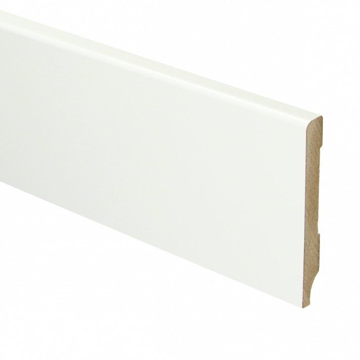 MDF Moderne plint 70x9 voorgelakt RAL 9016 | 2.4 meter