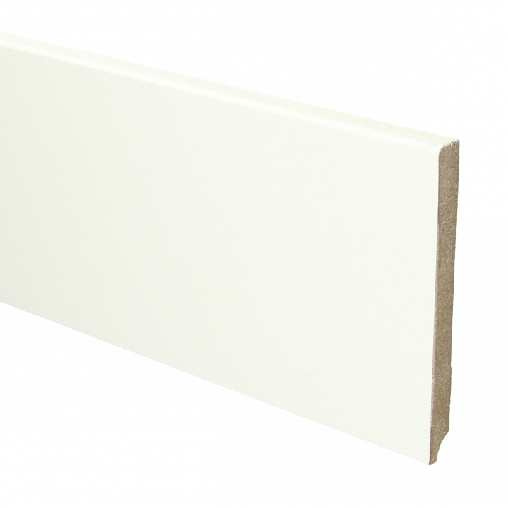 MDF plint 120x12 V313 wit gegrond recht | 2.4 meter