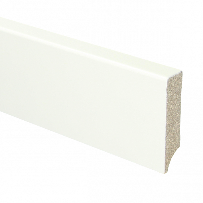 MDF plint 70x18 V313 wit gegrond recht | 2.4 meter
