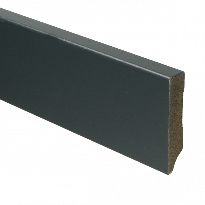 MDF Moderne plint 70x15 voorgelakt RAL 7016 | 2.4 meter