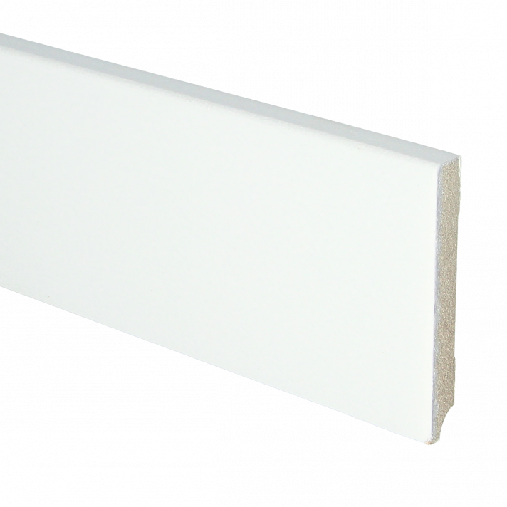 MDF plint 90x12 V313 wit gegrond recht | 2.4 meter
