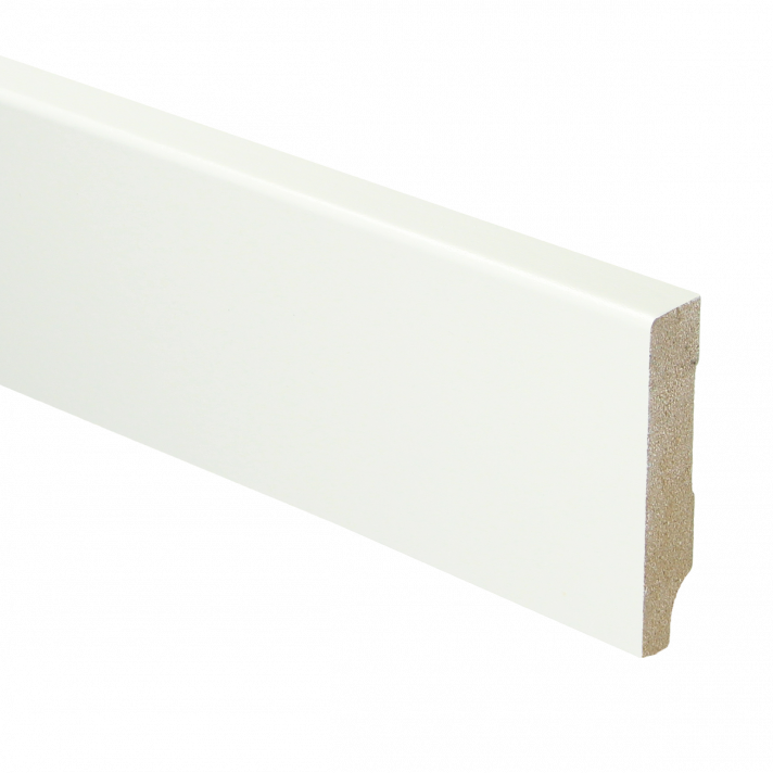 MDF Moderne plint 55x12 voorgelakt RAL 9016 | 2.4 meter