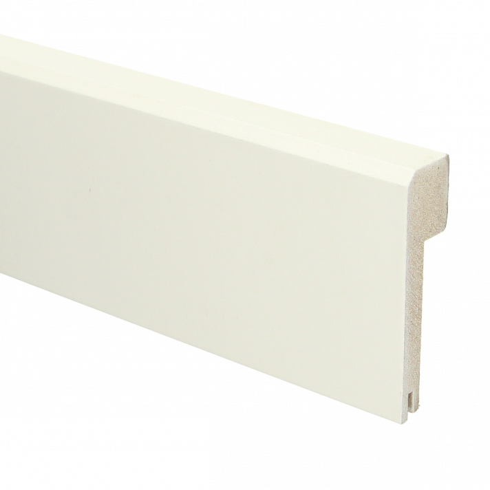 MDF Renovatieplint Klassiek 85x22 RAL 9010 + uitsparing | 2.4 meter
