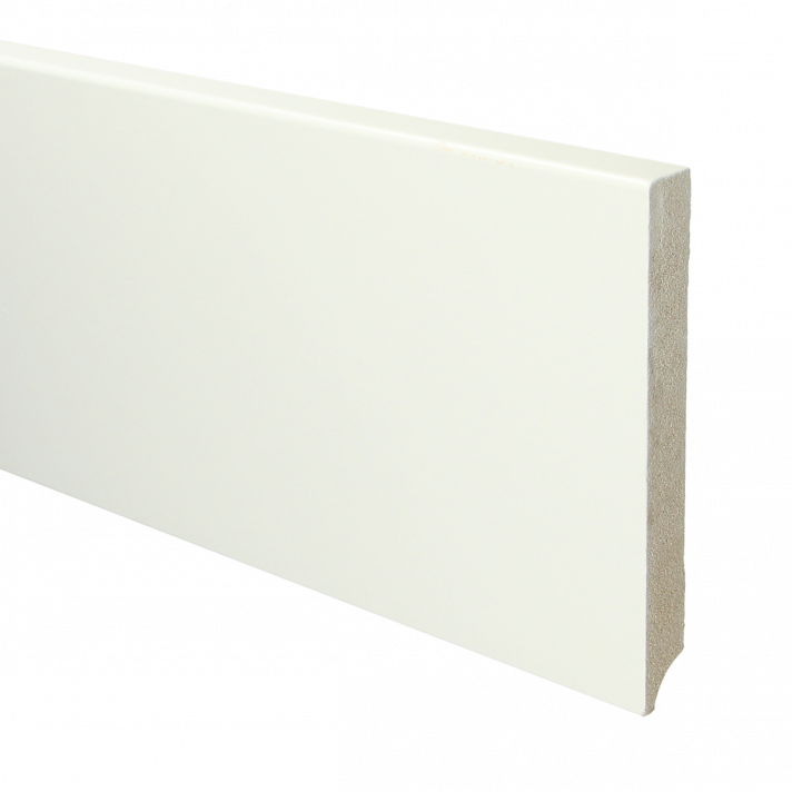 MDF Moderne plint 150x18 voorgelakt RAL 9016 | 2.4 meter