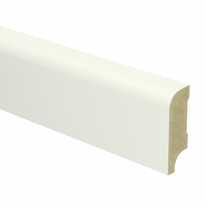 MDF Koloniale plint 58x22 wit voorgelakt RAL 9010 | 2.4 meter