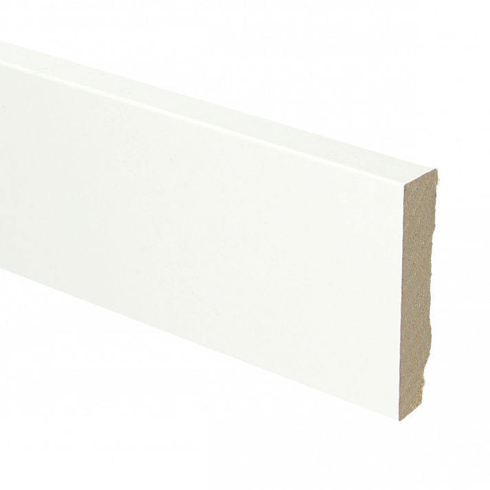 MDF plint recht 70x15 wit gefolied | 2.4 meter