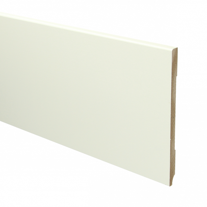 MDF Moderne plint 150x9 wit voorgelakt RAL 9010 | 2.4 meter