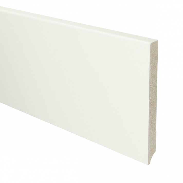 MDF Moderne plint 150x15 voorgelakt RAL 9016 | 2.4 meter