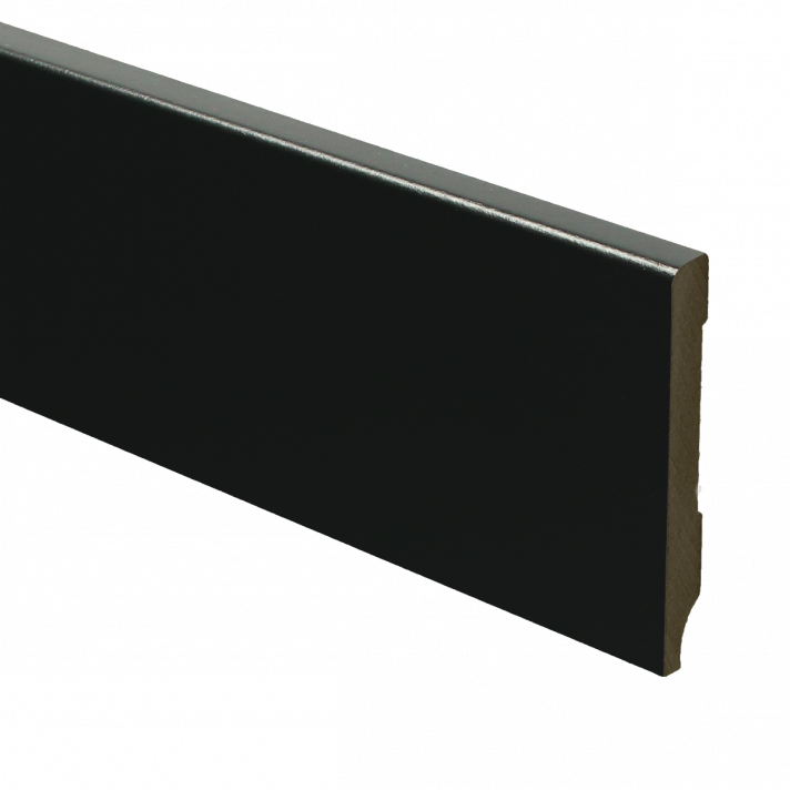 MDF Moderne plint 70x9 voorgelakt RAL 9005 | 2.4 meter