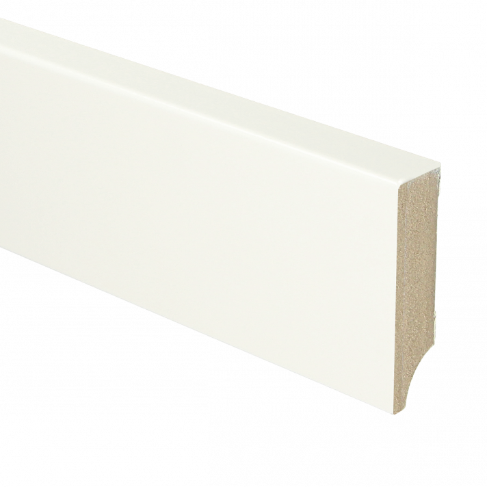 MDF Moderne plint 70x18 voorgelakt RAL 9016 | 2.4 meter