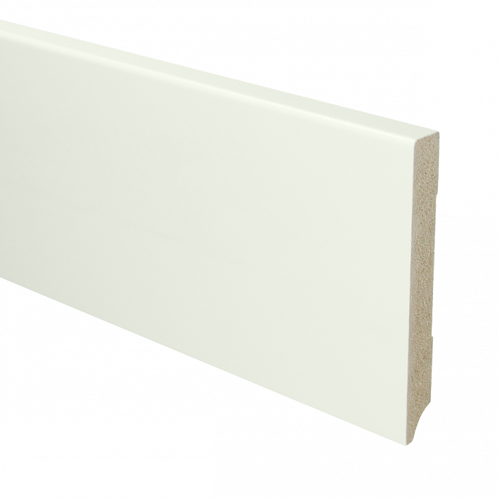 MDF Moderne plint 120x15 voorgelakt RAL 9016 | 2.4 meter