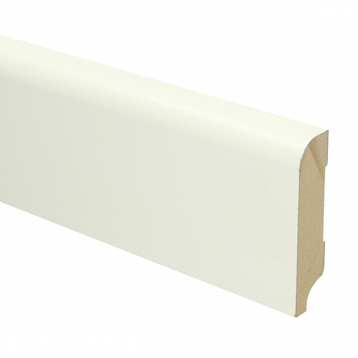 MDF Koloniale plint 76x18 wit voorgelakt RAL 9010 | 2.4 meter
