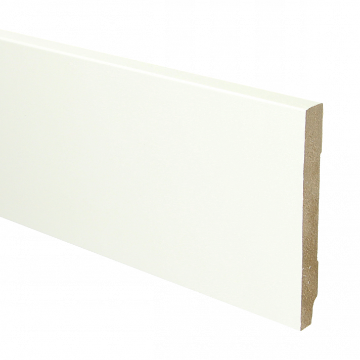 MDF plint recht 120x15 wit gefolied | 2.4 meter