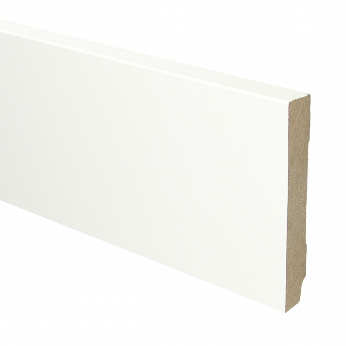 MDF plint recht 120x18 wit gefolied | 2.4 meter