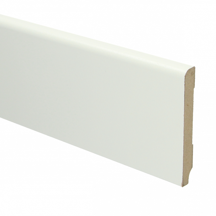 MDF Koloniale plint 90x12 wit voorgelakt RAL 9010 | 2.4 meter