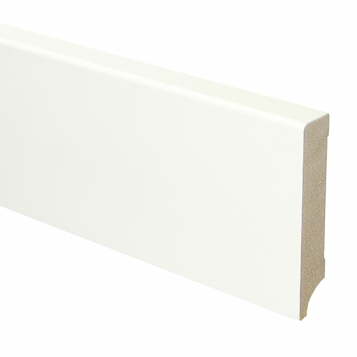 MDF plint 90x18 V313 wit gegrond recht | 2.4 meter