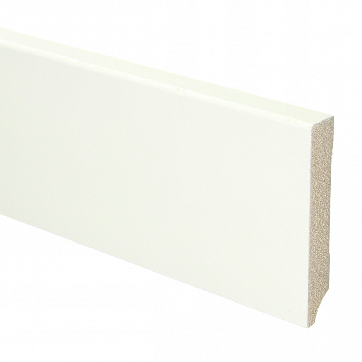 MDF plint 90x15 V313 wit gegrond recht | 2.4 meter