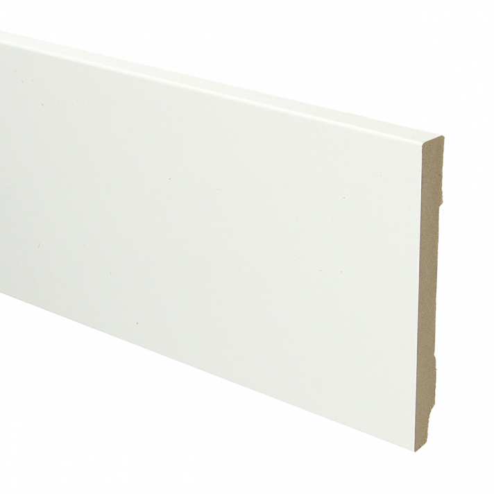 MDF plint recht 120x12 wit gefolied | 2.4 meter