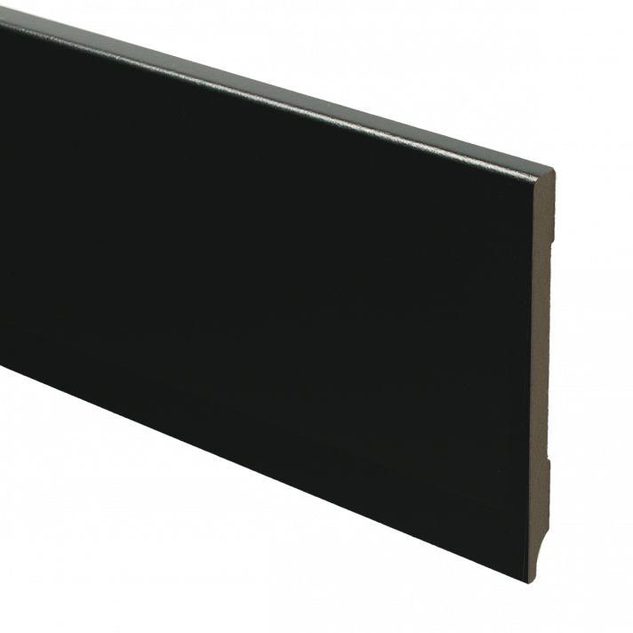 MDF Moderne plint 120x9 voorgelakt RAL 9005 | 2.4 meter
