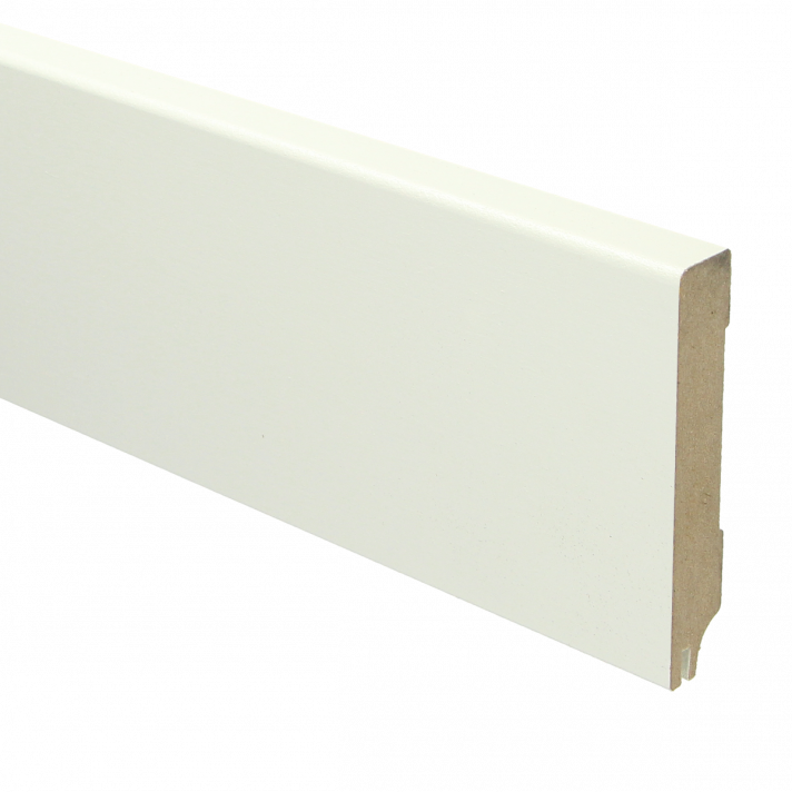 MDF Moderne plint 90x15 RAL 9010 + uitsparing | 2.4 meter