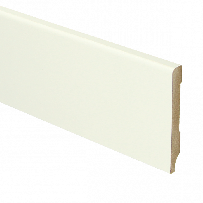 MDF Moderne plint 70x9 wit voorgelakt RAL 9010 | 2.4 meter