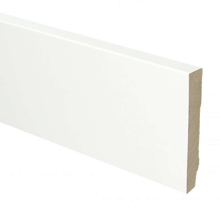 MDF plint recht 90x15 wit gefolied | 2.4 meter