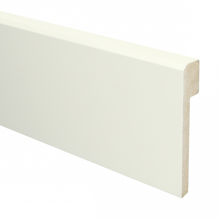 MDF Renovatieplint klassiek 120x22 voorgelakt RAL 9010 | 2.4 meter