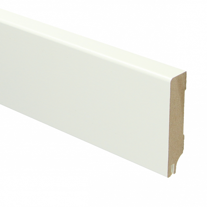 MDF Moderne plint 70x15 RAL 9010 + uitsparing | 2.4 meter