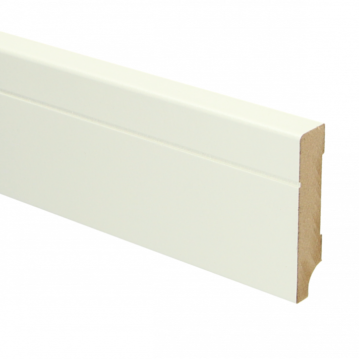 MDF Tijdloze plint 70x15 wit voorgelakt RAL 9010 | 2.4 meter