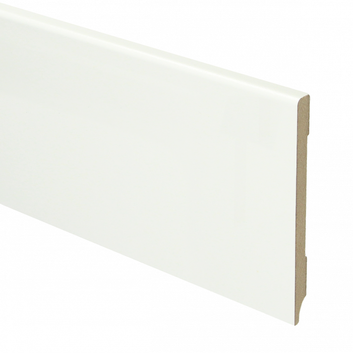 MDF Moderne plint 120x9 voorgelakt RAL 9016 | 2.4 meter