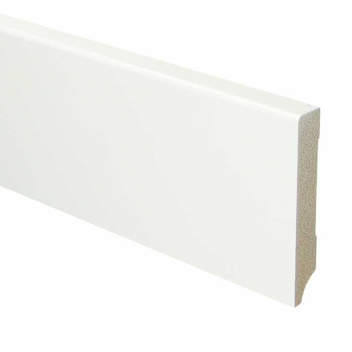 MDF Moderne plint 90x15 voorgelakt RAL 9016 | 2.4 meter
