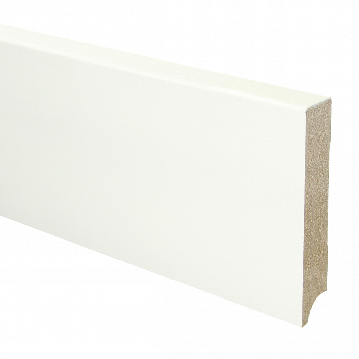 MDF plint 120x18 V313 wit gegrond recht | 2.4 meter