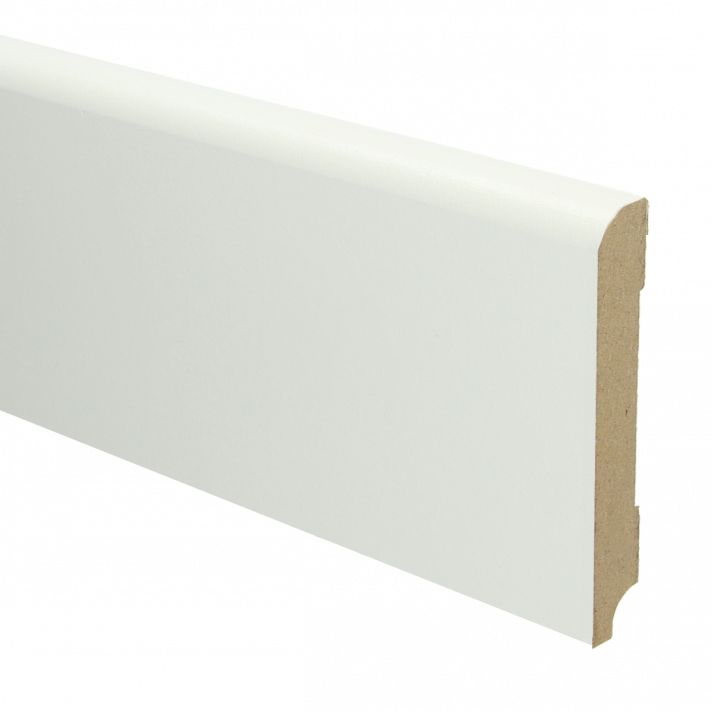 MDF Koloniale plint 120x18 wit voorgelakt RAL 9010 | 2.4 meter