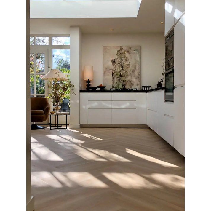 Floer Walvisgraat plak pvc - Balein Beige