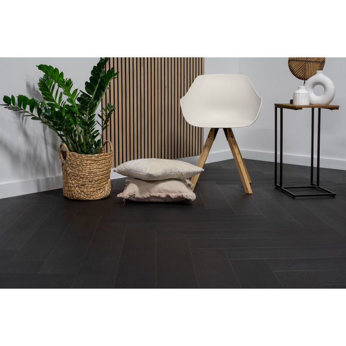 Floer Walvisgraat plak pvc - Zwaardvis Zwart