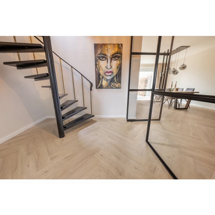 Floer Walvisgraat klik pvc – Gaia Grijsbeige