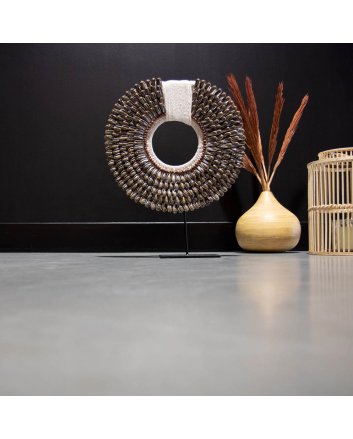 MDF plint recht 70x12 zwart gefolied | 2.4 meter