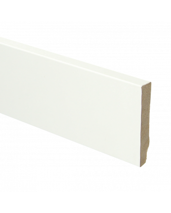 MDF plint recht 70x12 wit gefolied | 2.4 meter
