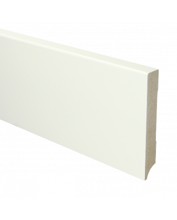 MDF Moderne plint 120x18 voorgelakt RAL 9016 | 2.4 meter