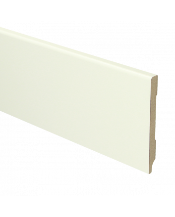MDF Moderne plint 90x9 wit voorgelakt RAL 9010 | 2.4 meter