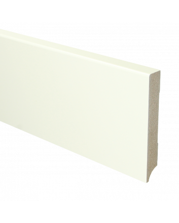 MDF Moderne plint 120x18 wit voorgelakt RAL 9010 | 2.4 meter
