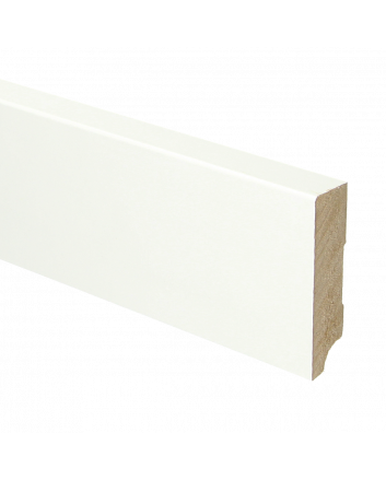 MDF plint recht 70x18 wit gefolied | 2.4 meter