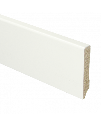 MDF Moderne plint 70x12 voorgelakt RAL 9016 | 2.4 meter