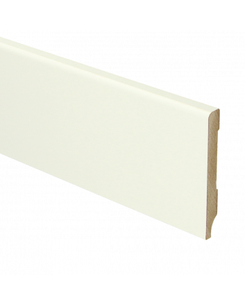 MDF Moderne plint 70x9 wit voorgelakt RAL 9010 | 2.4 meter