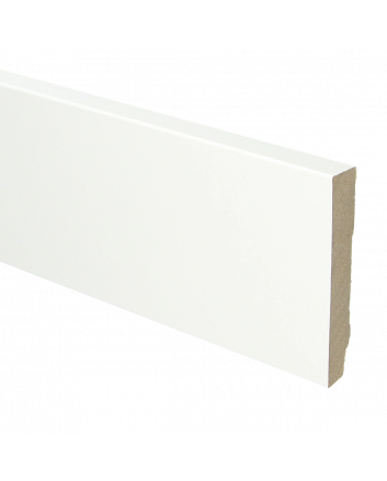 MDF plint recht 90x15 wit gefolied | 2.4 meter