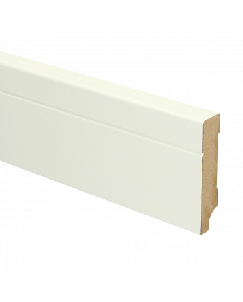 MDF Tijdloze plint 70x15 wit voorgelakt RAL 9010 | 2.4 meter