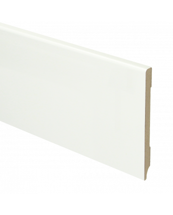 MDF Moderne plint 120x9 voorgelakt RAL 9016 | 2.4 meter